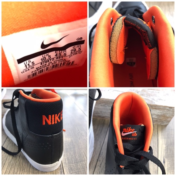 NWT Nike SB Blazer Zoom MID XT Black M AUTHENTIC - Picture 8 of 8